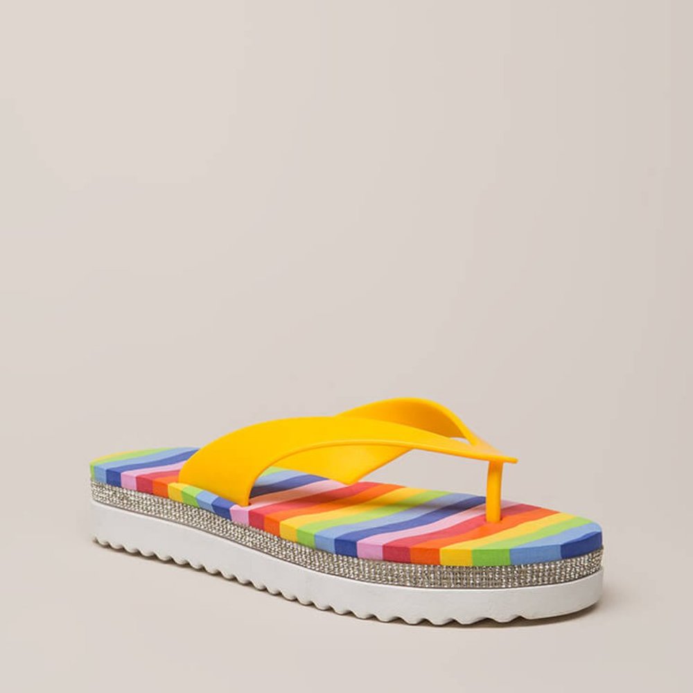 My Rainbow Jeweled Platform Sandals